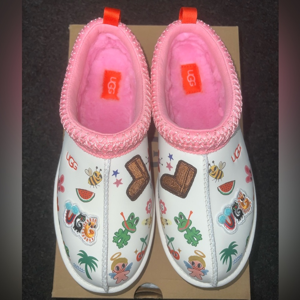 Ugg Tazz Pop Sketch Pink Platform Slippers  SIZE K 5 | W 6/7